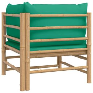 Sofá Modular de Esquina Mediano de Bambú Verde para Jardín, Muebles Modulares Versátiles para Exteriores - Product Image 5