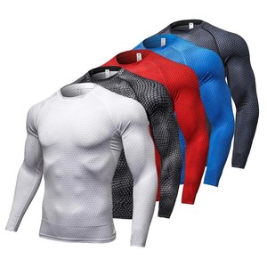 Unisex <b>Compression</b> Rash Guard <b>Shirt</b> Long Sleeve UPF50+ Anti UV Breathable Quick Dry Spandex Polyester Sportswear - Product Image 6