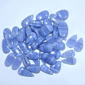 Piedras Preciosas de Ágata Azul Natural de Calidad al por Mayor para la Fabricación de Pendientes DIY - Formas y Tamaños Personalizables - Product Image 2