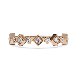 Bague en or 10 carats contemporaine et raffinée, ornée d'un diamant de laboratoire rond certifié IGI, aux lignes élégantes et détails luxueux - Product Image 2