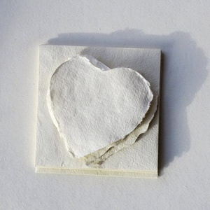 Wholesale Heart Shape Paper Greeting Cards with Handle for Packaging Solutions 2 x 3 Inches Thank You Cards Handmade Paper Use - Product Image 1