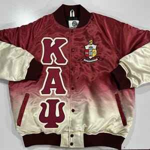 Veste en satin personnalisée pour homme - Bomber universitaire avec lettres grecques - Product Image 6