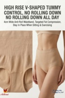 Culotte gainante taille haute sans couture pour femme, effet ventre plat et rehaussement des fesses, anti-roulement, respirante, motif jacquard, en nylon et élasthanne