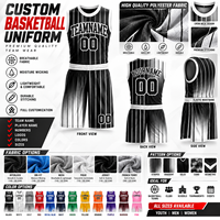 Seragam Basket Kustom Grosir Set Jersey Bolak-Balik Celana Pendek Sublimasi Cetak Seragam Olahraga Tim Dapat Disesuaikan Sepenuhnya