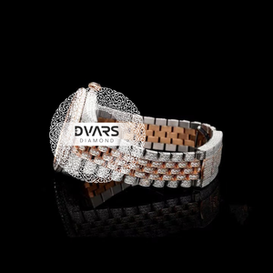 นาฬิกาข้อมืออัตโนมัติประดับเพชร ดีไซน์พิเศษ สี D ระดับความสะอาด VVS1  คริสตัลโมอิสซาไนต์ แซฟไฟร์  ตัวเรือนสแตนเลสสตีล ระดับพรีเมียม หรูหรา - Product Image 2