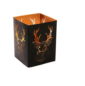 Candelabro de diseño de iluminación cuadrada, decoración de Metal sólido, otro soporte de vela pintado, vela votiva para interiores y exteriores - Product Image 1