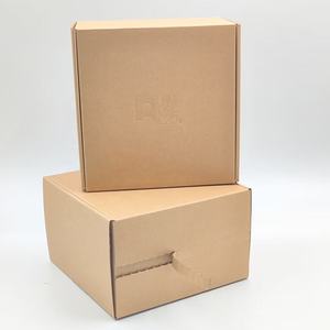 Boxit.pk High-End Natural Kraft Shipping <b>Box</b> with Embossed Design Square Zipper Kraft Packaging for <b>Hats</b> - Product Image 4