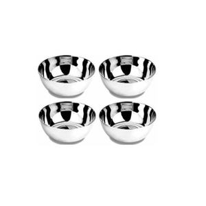 Salad Bowl Set Of 4 Stackable Polished Minimalist Design Food Serving Bowls Metal Dishwasher Safe Metal Serving Bowl - Product Image 3
