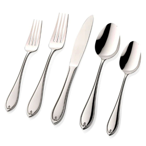 Nouvel ensemble de couverts en acier inoxydable avec finition miroir, compatible lave-vaisselle, idéal pour les mariages – Ensembles de couverts en promotion - Product Image 1