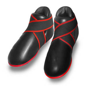 อุปกรณ์ป้องกันเท้าเทควันโดสีตามสั่งขายดี ออกแบบอย่างดีเยี่ยมสำหรับศิลปะการต่อสู้ ผลิตจากโพลีเอสเตอร์/ผ้าฝ้าย/หนัง คุณภาพเยี่ยม - Product Image 1