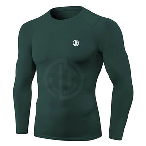 Solid Color Long Sleeves Men <b>Compression</b> <b>Shirts</b> Customized Logo New Style Men <b>Compression</b> <b>Shirts</b> - Product Image 6