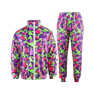 Conjuntos de cortavientos retro vintage personalizados para verano, unisex, color personalizado, ropa de calle a juego, conjunto de 2 piezas transpirable y sólido para fiestas. - Product Image 6