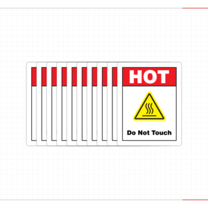 50x65mm Hot Surface Warning Sticker Industrial Safety Sign Heat Resistant Caution Label Do Not Touch Self Adhesive Vinyl Decal - Product Image 1