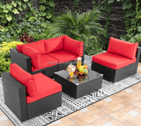 Europäisches Modernes Design Wohnzimmer-Ecksofa-Set - Konvertierbares Polyrattan-Massagesofa-Bett für Villa, Lager, Badezimmer, Esszimmer