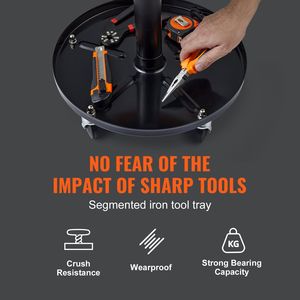 Taburete Neumático Rodante de 250 LBS para Taller, Altura Ajustable de 22-28, Asiento Acolchado de 22 para Garaje/Taller, Reparación de Automóviles, Mecánica - Product Image 4