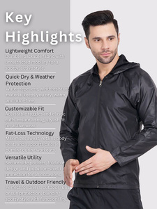 Veste coupe-vent imperméable à fermeture éclair avec logo personnalisé, veste de pêche en plein air pour homme, veste imperméable écologique de haute qualité - Product Image 6