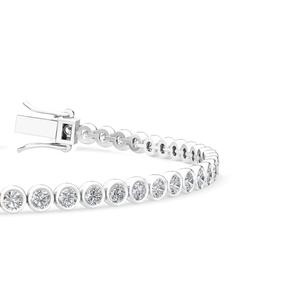 Elegante Pulsera de Tenis con Bisel de Diamantes Redondos Creados en Laboratorio en Oro Rosa de 9K, 3.11 CTW - Product Image 6