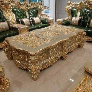 Sofá Seccional de Madera Tallada Verde Langham de Lujo en Oferta, Muebles de Diseño Europeo Elegantes para Sala de Estar y Hotel - Product Image 6