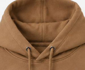 Sweat à capuche 100 % coton épais, coupe oversize, style streetwear, avec logo personnalisé sur le devant, vente en gros, en molleton avec poche kangourou - Product Image 2