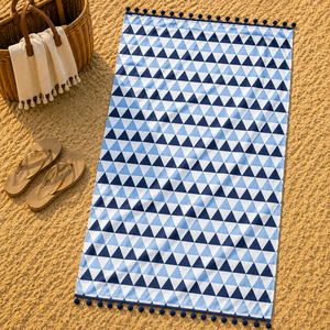 Serviette de plage Fouta en coton 100% premium, turque, séchage rapide, légère, anti-sable, imprimée, fournisseur en gros d'Inde - Product Image 1