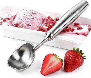 Cuillère à glace en acier inoxydable, cuillère à glace pour gelato, sorbet, pâte à biscuits, cuillère à dessert professionnelle, outil de service de cuisine - Product Image 1