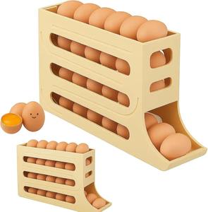 ถาดใส่ไข่ไม้ไผ่พรีเมียมสำหรับวางบนเคาน์เตอร์ครัว แบบซ้อนได้ สไตล์ฟาร์มเฮาส์ ที่เก็บไข่แบบแข็งแรงทนทาน - Product Image 5