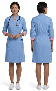 Bata de Enfermería para Hospital, Bata de Trabajo de Manga Larga con Logotipo Personalizado, Bata Médica de Enfermería - Product Image 3