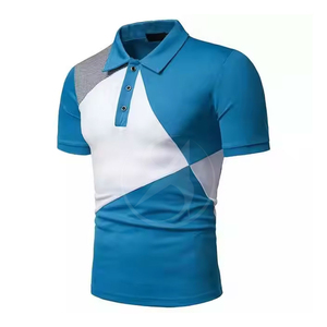 T-shirts pour hommes de haute qualité, fabrication OEM, couleurs unies, polos pour hommes, dernier design, polos - Product Image 2