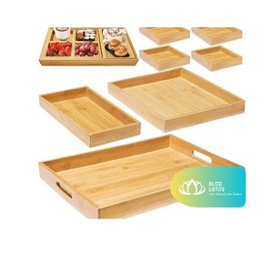 สินค้าขายดี |   ถาดเสิร์ฟไม้ไผ่ ถาดเสิร์ฟพรีเมียมสำหรับอาหาร เครื่องดื่ม ร้านอาหาร โรงแรม คาเฟ่ และบ้าน เวียดนาม - Product Image 1
