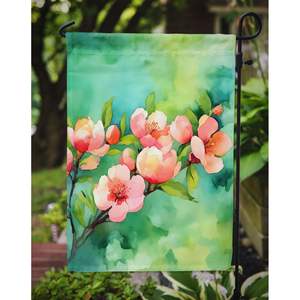 ธงประดับสวนสีพีชลายดอกเดลาแวร์ธงประดับสวนกล่องจดหมายหลากสีสำหรับชานบ้านงานศิลปะสำหรับเตียงดอกไม้ขนาดเล็ก - Product Image 3