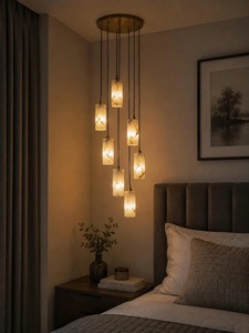 Most Selling Minimalist Glass Pendant <b>Lights</b> Rectangle Shape Warm Glow Lighting Fixtures Decorative <b>Ceiling</b> Lamp Interior Design - Product Image 3