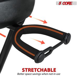 Sgabello per chitarra portatile resistente e imbottito porta sgabello per chitarra imbottito supporto per musicisti colore nero - Product Image 4