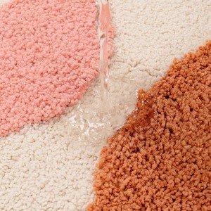 Ensemble de tapis de bain en coton abstrait moderne, 3 pièces, rectangulaires, antidérapants, avec impression floquée, design épais et touffeté, pour usage domestique - Product Image 2