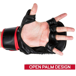 Guantes de Boxeo y Karate para Hombre, Modelo 2026, Color Negro y Rojo, Producto Personalizado de Cuero PU, con MOQ Bajo - Product Image 2