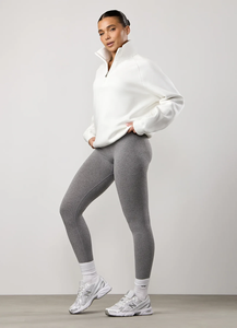 ชุดวอร์มผู้หญิง ผ้าฝ้ายผสมโพลีเอสเตอร์ เสื้อแจ็คเก็ตและกางเกงจ็อกเกอร์ ระบายอากาศได้ดี ผ้าเนื้อยืด ชุดออกกำลังกาย - Product Image 3