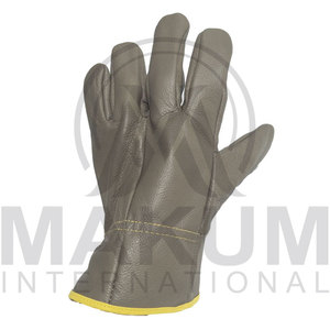 Gants de travail en cuir de daim souple avec logo personnalisé, gants de protection pour conducteurs - Product Image 3