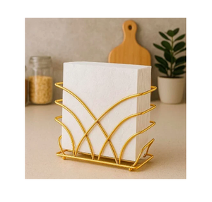 Gold wire Creative tissue/Napkin Holder Eco-Friendly Home Hotel Tabletop Accessories With Modern Style & <b>Cheap</b> Price - Product Image 1