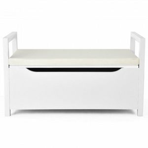 Shoe Bench with Cushion Seat Hallway Entryway Storage Rack Organiser for Shoe Boxes - Product Image 1