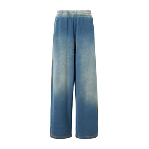 Pantalon de survêtement évasé pour femme, effet délavé vintage, strass, 100% coton 380 GSM, imprimé DTG, haute qualité - Product Image 3