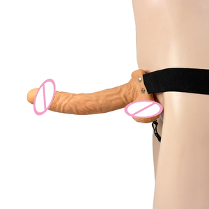 9 inch realistic hollow strap-on Penis sex toy Wearable <b>dildo</b> For Men For Women - Product Image 2