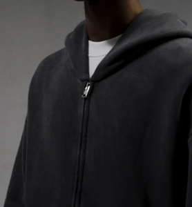 Nueva Sudadera con Capucha Oversize para Hombre Estilo Urbano, Lavado Ácido, 400GSM, Ajuste Holgado, Cremallera, Logotipo Personalizado, Proveedor Mayorista, Calidad Premium, Venta al por Mayor - Product Image 6