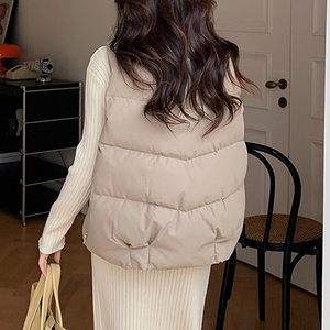 Chaleco Acolchado Ligero para Mujer, Fabricante OEM, Logotipo Personalizado, Chaqueta sin Mangas Acolchada para Mujer, Venta al Por Mayor - Product Image 2