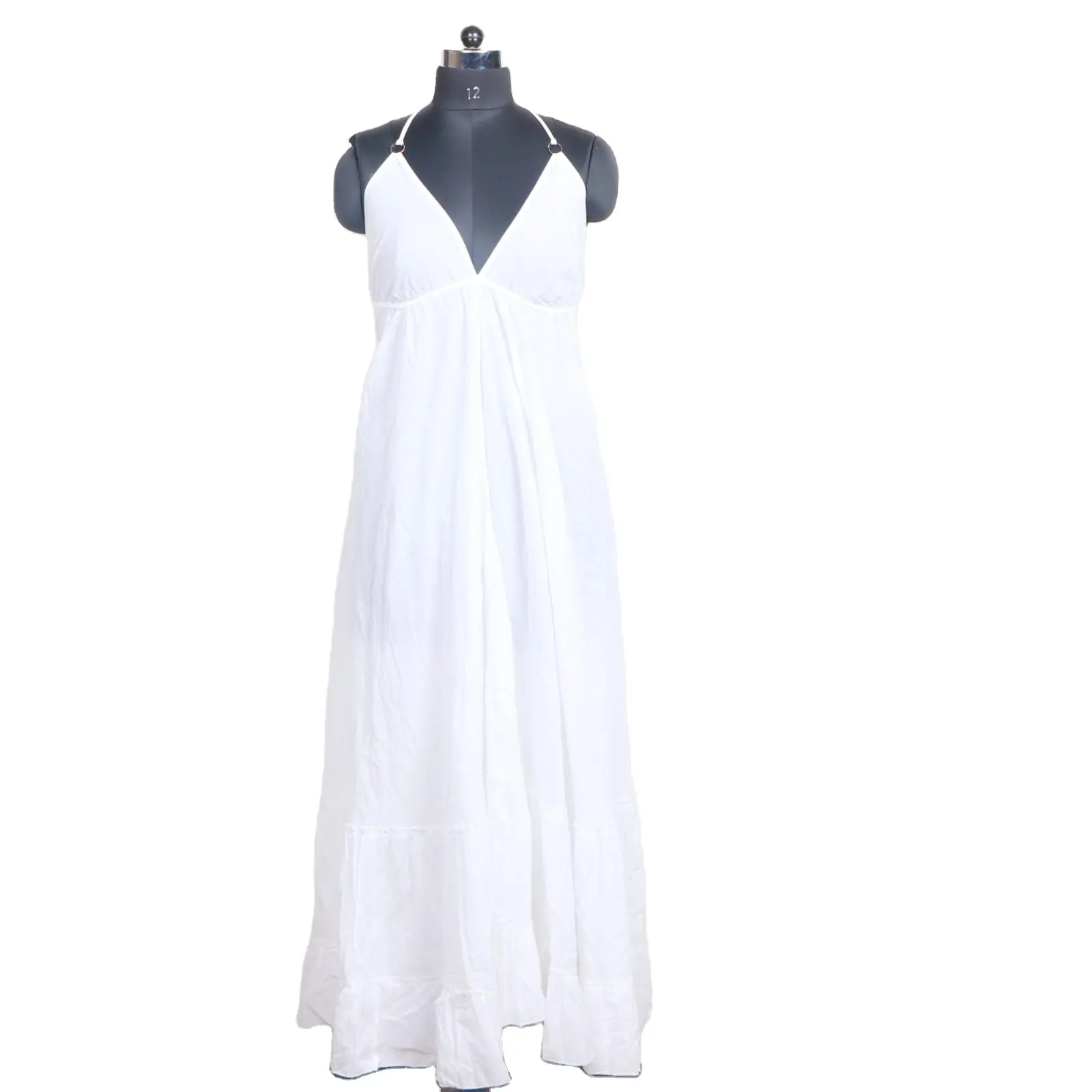 High quality manufacture custom 2022 New Arrivals Ladies Dress Off Shoulder Ruffle Women Evening Cotton Dress Summer Maxi Dress