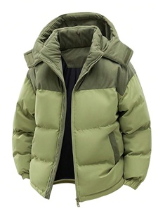 Veste matelassée pour homme, vente en gros, personnalisable, randonnée, ultra légère, 100% polyester, col montant, à capuche, respirante, coupe-vent - Product Image 4