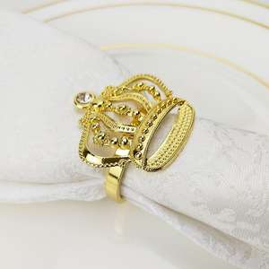 Anneaux de serviette de table élégants, accessoires décoratifs haut de gamme pour les mariages et les occasions festives - Product Image 2