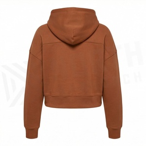 Womens Casual Cropped <b>Wool</b> Hoodie Winter Fashionable Sport Pullover With Custom Print New Hooded Customized Color Style - Product Image 2
