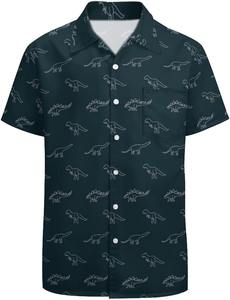 Chemise homme imprimée intégrale à manches courtes, style hawaïen tropical, décontractée, boutonnée, pour l'été, motif floral coloré - Product Image 4