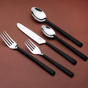 Service de couverts Brier, 5 pièces, en acier inoxydable avec finition noire. - Product Image 1