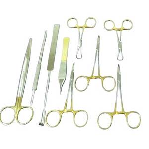 Ensemble de 17 pièces d'équipement dentaire, kit d'instruments chirurgicaux à poignée dorée pour usage médical vétérinaire, orthopédie canine, réutilisable - Product Image 3