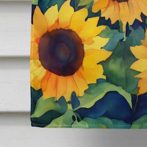 Para Kansas girasoles acuarela Casa Grande bandera Multicolor porche manga poste decorativo patio Banner pared colgante ilustraciones - Product Image 4
